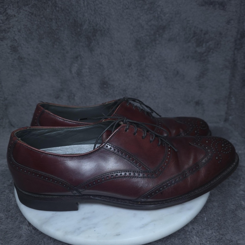 Dexter Brown Leather Wingtip Shoes Mens 9.5 Oxford Dress Lace Up Classic